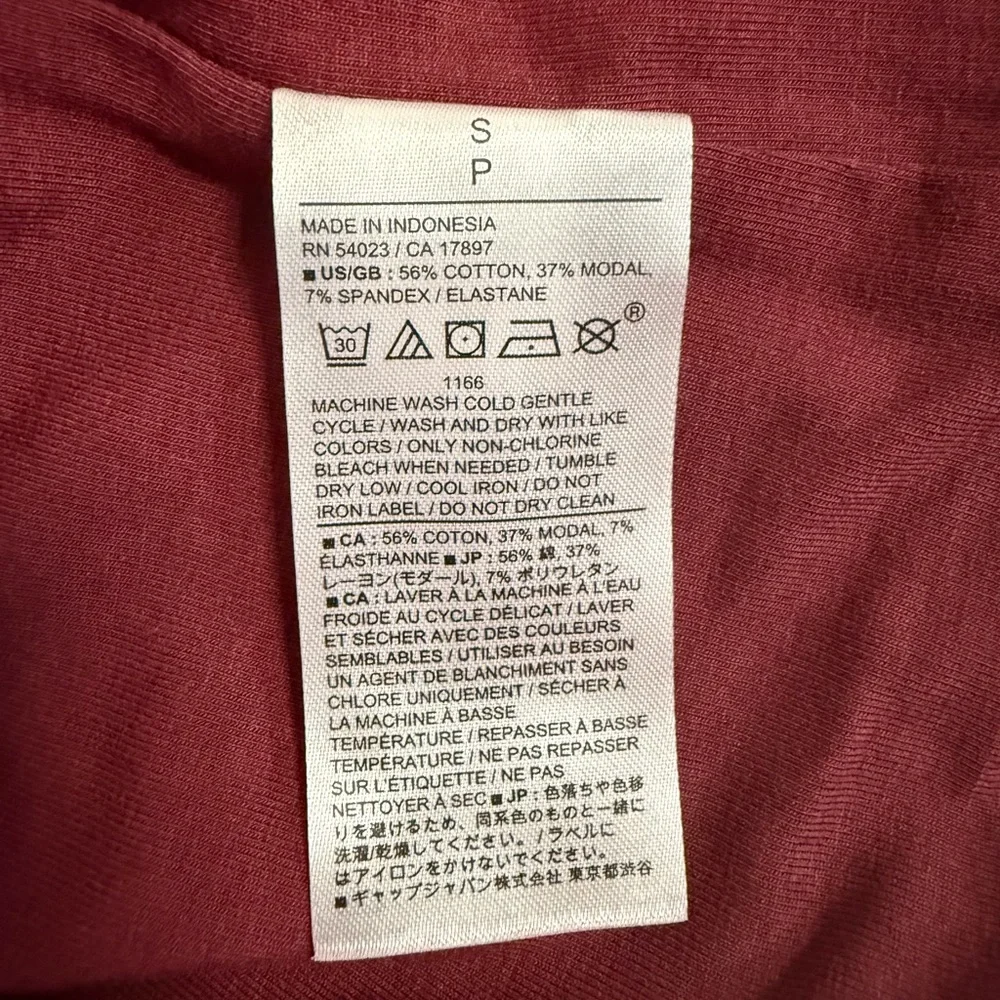 NWT Banana Republic Soft Stretch Elbow Sleeve Top Red Size S - Picture 8 of 12